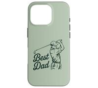 Custodia per iPhone 16 Pro Miglior papà Golf Silhouette per padri orgogliosi di golf