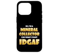 Custodia per iPhone 16 Pro Mineral Collector IDGAF Rare Earth Crystal Rock Collection