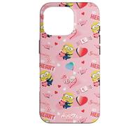 Custodia per iPhone 16 Pro Minions Big Heart All Over Print