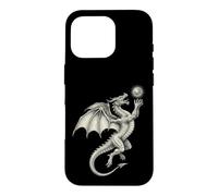 Custodia per iPhone 16 Pro Mitico Drago Holding Sun Orb Vintage Art