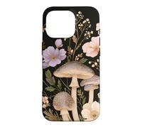 Custodia per iPhone 16 Pro Modello di fiori scuri e funghi velenosi