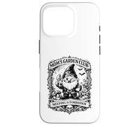 Custodia per iPhone 16 Pro Mom's Garden Club, gnomo da giardinaggio divertente