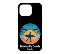 Custodia per iPhone 16 Pro Montanita Beach Ecuador Surf Vintage Surfer Beach Surf