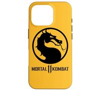 Custodia per iPhone 16 Pro Mortal Kombat 11 Dragon Black Logo
