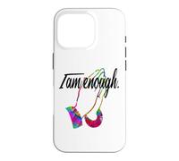 Custodia per iPhone 16 Pro MOTIVATIONAL " I AM ENOUGH " Colorful Praying Hands