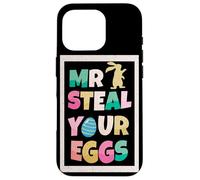 Custodia per iPhone 16 Pro Mr Steal Your Eggs Coniglio Divertente Pasqua Domenica Uovo Pasqua