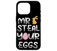 Custodia per iPhone 16 Pro Mr Steal Your Eggs Uovo Domenica di Pasqua divertente Pasqua