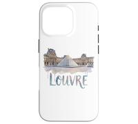 Custodia per iPhone 16 Pro Musée du Louvre Piramide Acquerello Esterno Parigi Francia