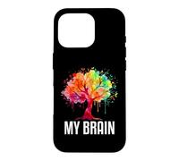 Custodia per iPhone 16 Pro My Brain Tree Rainbow Splash Neurodivergente Adulto