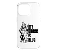 Custodia per iPhone 16 Pro My Grass Is Blue Sasquatch Bigfoot Musician Retro Bluegrass