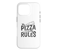 Custodia per iPhone 16 Pro My Pizza My Rules Italiano e Formaggio