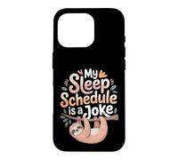 Custodia per iPhone 16 Pro My Sleep Schedule Is A Joke Notturno stanco -