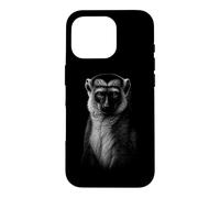 Custodia per iPhone 16 Pro Mystic Monkey Wildlife Primate Ritratto Notte