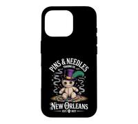Custodia per iPhone 16 Pro Mystical Voodoo Doll New Orleans Pins and Needles Art