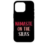 Custodia per iPhone 16 Pro Namaste sulle sete, divertenti regali aerei, yoga aereo