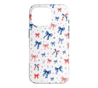 Custodia per iPhone 16 Pro Nastro Americano Estetico Archi Rosso Bianco E Blu