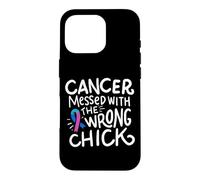 Custodia per iPhone 16 Pro Nastro blu di tè del sopravvissuto del cancro della tiroide Chemo regalo