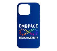 Custodia per iPhone 16 Pro Neurodiversity Rainbow Infinity farfalla ADHD autismo