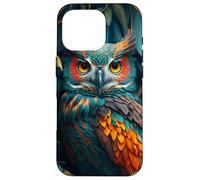 Custodia per iPhone 16 Pro Night Horned Owl Nocturnal Spotted Owls Hoot Barn Bird