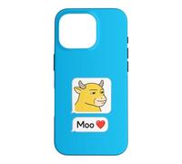 Custodia per iPhone 16 Pro Niu Lai Moo Love Meme virale di reazione della mucca cinese