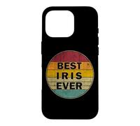 Custodia per iPhone 16 Pro Nome personalizzato Iris I love Iris Retro Vintage Style