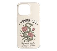 Custodia per iPhone 16 Pro Non lasciare mai che lo stesso serpente ti morda due volte rosa serpente