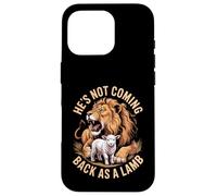 Custodia per iPhone 16 Pro Non tornerà come un agnello leone di Giuda