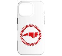 Custodia per iPhone 16 Pro North Carolina Baseball Stitch Circle Emblema Carolinian Ball