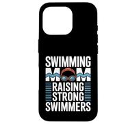 Custodia per iPhone 16 Pro Nuoto Mom Raising Strong Nuotatori Nuotare Team Pride