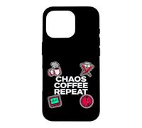Custodia per iPhone 16 Pro Nurse Life Chaos Coffee Repeat ER Medical