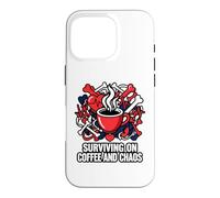 Custodia per iPhone 16 Pro Nurse Life Surviving On Coffee And Chaos ER