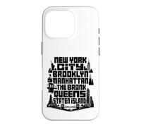 Custodia per iPhone 16 Pro NYC New York City Boroughs Skyline Brooklyn Manhattan