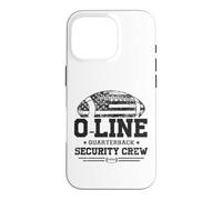 Custodia per iPhone 16 Pro O-Line Quarterback Security Crew Offensive football Gifts