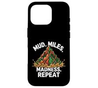 Custodia per iPhone 16 Pro Obstacle Course Racing Mud Miles Madness Repeat