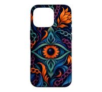 Custodia per iPhone 16 Pro Occhio botanico come simbolo astratto talismano celeste arte