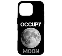 Custodia per iPhone 16 Pro Occupy Moon, Not Mars - Missione Lunare Scienza e Tecnologia