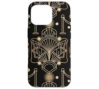 Custodia per iPhone 16 Pro Opera d'arte ispirata alla vita notturna Art Deco con elegante geometria
