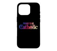 Custodia per iPhone 16 Pro Orgoglioso di essere Cattolica Eucaristia Crocifisso Fede cristiana