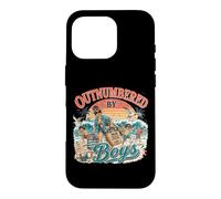 Custodia per iPhone 16 Pro Outnumbered By Boys Beach Divertente Ragazzo Mamma