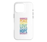 Custodia per iPhone 16 Pro Pace Amore Speranza Inclusione E Diversità Diritti Umani