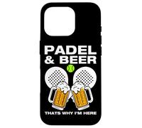 Custodia per iPhone 16 Pro Padel & Beer divertente padel ball giocatore