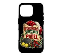 Custodia per iPhone 16 Pro Padel Natale Lista dei desideri