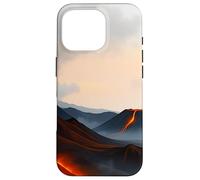 Custodia per iPhone 16 Pro Paesaggio vulcanico Lava Mountain Horizon Scene