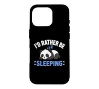 Custodia per iPhone 16 Pro Panda Sleep Funny Nap Humor Lazy I'd Rather Be Sleeping