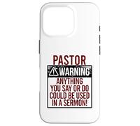 Custodia per iPhone 16 Pro PASTOR WARNING! QUALCOSA DICI POTREBBE ESSERE IN UN SERMONE! Meme