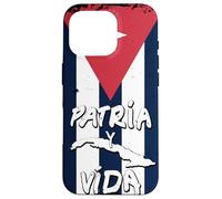 Custodia per iPhone 16 Pro Patria y Vida Cuban Flag Cuba Cuban Roots Black