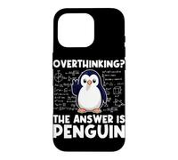 Custodia per iPhone 16 Pro Pensare troppo La risposta è Penguin Divertente Insegnante di Matematica