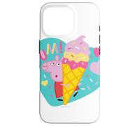 Custodia per iPhone 16 Pro Peppa Pig Yum Ice Cream