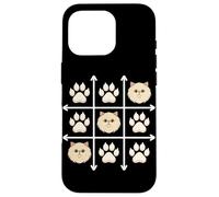 Custodia per iPhone 16 Pro Persian Cat Paws Grid Game