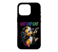 Custodia per iPhone 16 Pro Pew Pew Pew Divertente cavia Laser Blaster Cavy Animal Humor